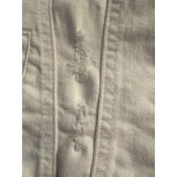 Ci Sono Kids Distressed White Denim Jacket - Picture 5 of 7